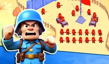 Little Commander: Red Vs Blue - free online Casual game at Jefbye